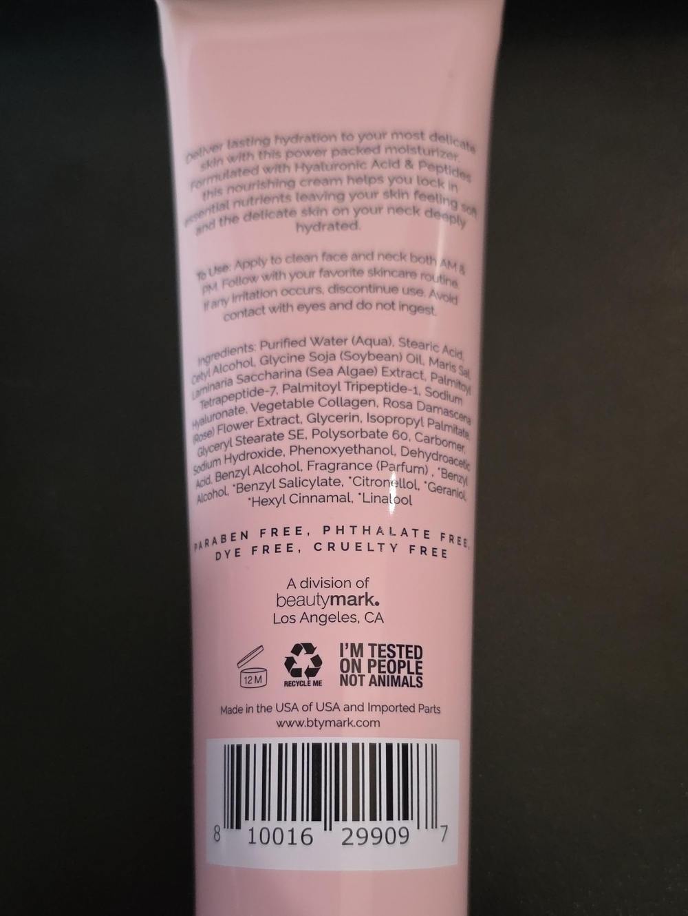 Lacuna Pink Face & Neck Daily Moisturizer with Hyaluronic Acid - Picture 3 of 3